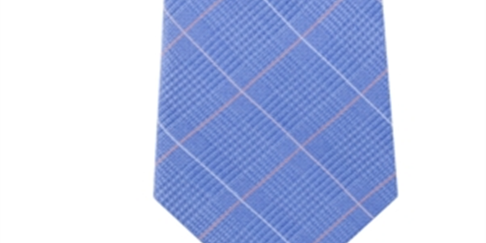 Gravata xadrez clássica Elijah masculina Michael Kors, azul, tamanho regular