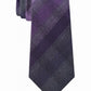Gravata Masculina Kenneth Cole Reaction Xadrez Tonal Slim Seda Roxa Tamanho Regular