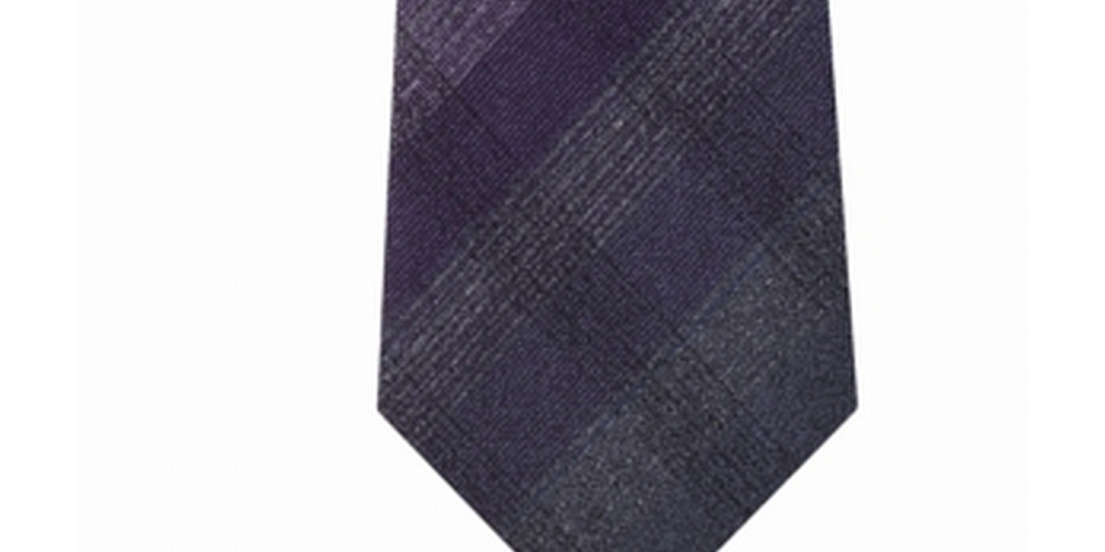 Gravata Masculina Kenneth Cole Reaction Xadrez Tonal Slim Seda Roxa Tamanho Regular