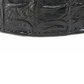 Cinto de couro genuíno de crocodilo Pelgio masculino, preto, tamanho 46