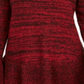 Suéter túnica feminino com babados e bainha estilo &amp; co, vermelho, tamanho pequeno GG