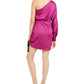 Vestido tubinho franzido de um ombro só feminino Bar III, rosa, tamanho 8