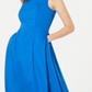 Vestido midi alfani feminino, linha A, azul, tamanho 2, pequeno