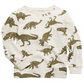 Camiseta térmica infantil Epic Threads Dino para meninos, marrom, tamanho 5