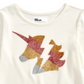 Camiseta infantil Epic Threads Unicórnio Glitter para meninas, branca, tamanho 5