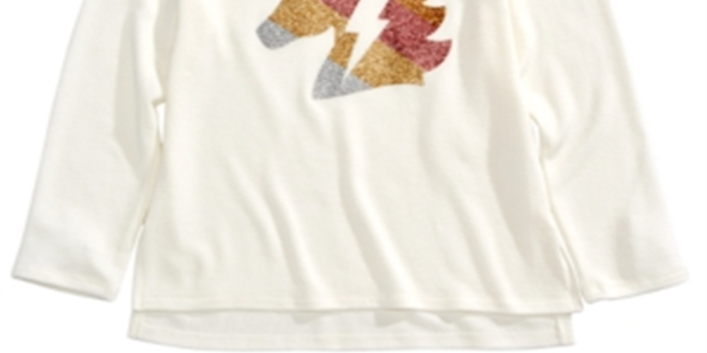 Camiseta infantil Epic Threads Unicórnio Glitter para meninas, branca, tamanho 5