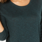 Blusa feminina de manga comprida e decote redondo, estilo &amp; co, verde, tamanho extrapequeno