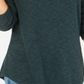 Blusa feminina de manga comprida e decote redondo, estilo &amp; co, verde, tamanho extrapequeno