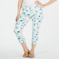 Calça jeans feminina Charter Club Bristol Capri estampada, azul, tamanho 18