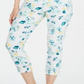 Calça jeans feminina Charter Club Bristol Capri estampada, azul, tamanho 18