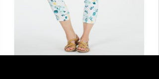 Calça jeans feminina Charter Club Bristol Capri estampada, azul, tamanho 18