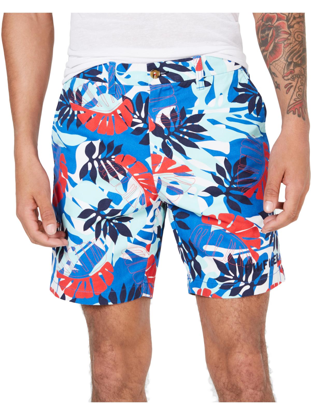 Tommy Hilfiger Marcus 7 Calça Chino Caqui de Cintura Alta Masculina Azul Tamanho 34W