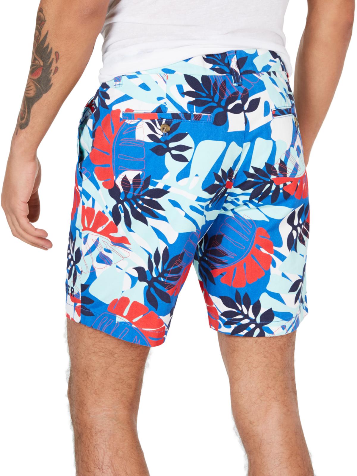 Tommy Hilfiger Marcus 7 Calça Chino Caqui de Cintura Alta Masculina Azul Tamanho 34W