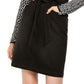 INC International Concepts Saia jeans feminina com cintura de saco de papel, preta, tamanho 14P