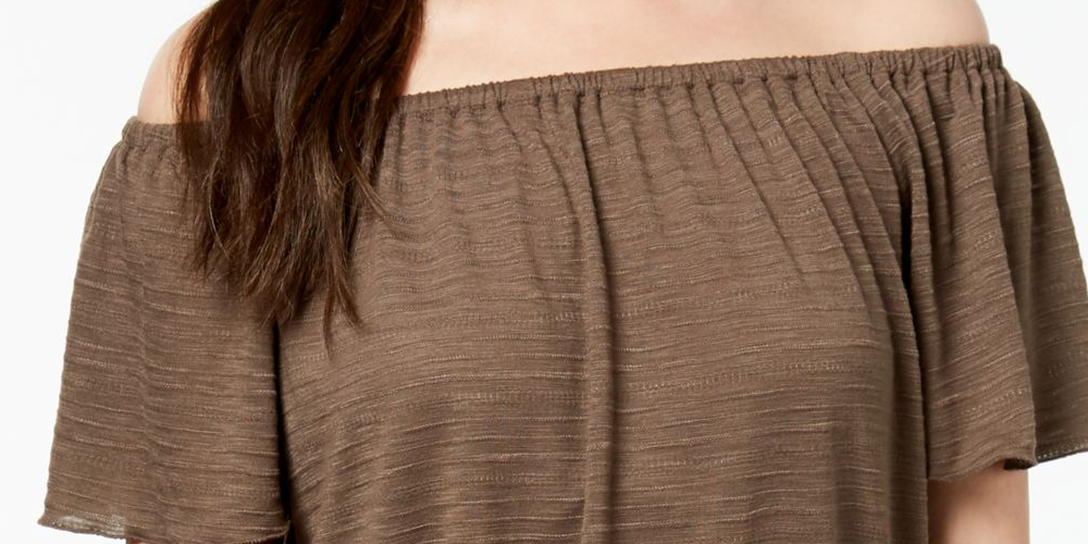 Blusa feminina sem mangas com decote em joia, estilo &amp; co, marrom, tamanho grande