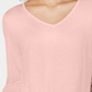 Top feminino de chiffon com decote em V e bainha estilo &amp; co, rosa, tamanho pequeno