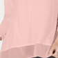 Top feminino de chiffon com decote em V e bainha estilo &amp; co, rosa, tamanho pequeno