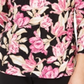 JM Collection Blusa texturizada estampada com guirlanda, roxa, tamanho pequeno