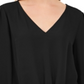 INC International Concepts Top feminino com bainha amarrada, preto, tamanho pequeno e pequeno