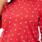 Karen Scott Blusa Feminina Plus com Estampa Glitter e Gola Alta Vermelha Tamanho 0X