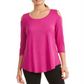 JM Collection Blusa feminina com ombros descobertos, rosa, tamanho pequeno