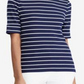 Blusa Ralph Lauren Feminina Stretch com Decote Canoa Azul Tamanho GG