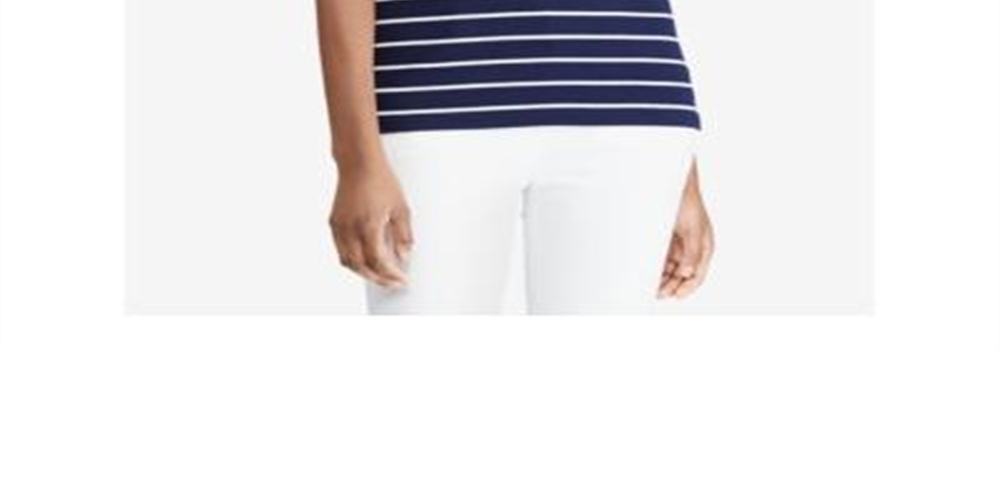 Blusa Ralph Lauren Feminina Stretch com Decote Canoa Azul Tamanho GG