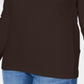 Blusa feminina Karen Scott com decote redondo e acabamento em cetim, marrom, tamanho grande