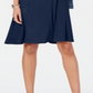 Vestido rodado feminino estilo &amp; co com manga amarrada, azul, tamanho pequeno