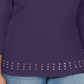 Karen Scott Top Feminino Decote Redondo com Tachas Roxo Tamanho Médio