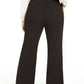 Calça feminina Calvin Klein com fenda larga, preta, tamanho 16W
