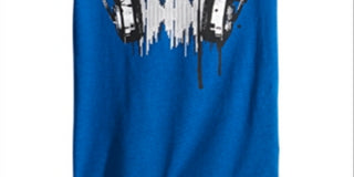 Epic Threads Big Boy's Headphones T-Shirt Blue Size Medium
