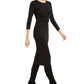 Vestido de coquetel midi com frente torcida Bar III feminino, preto, tamanho pequeno