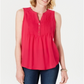Blusa feminina sem mangas Charter Club Pintuck rosa tamanho médio
