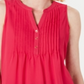 Blusa feminina sem mangas Charter Club Pintuck rosa tamanho médio
