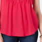 Blusa feminina sem mangas Charter Club Pintuck rosa tamanho médio