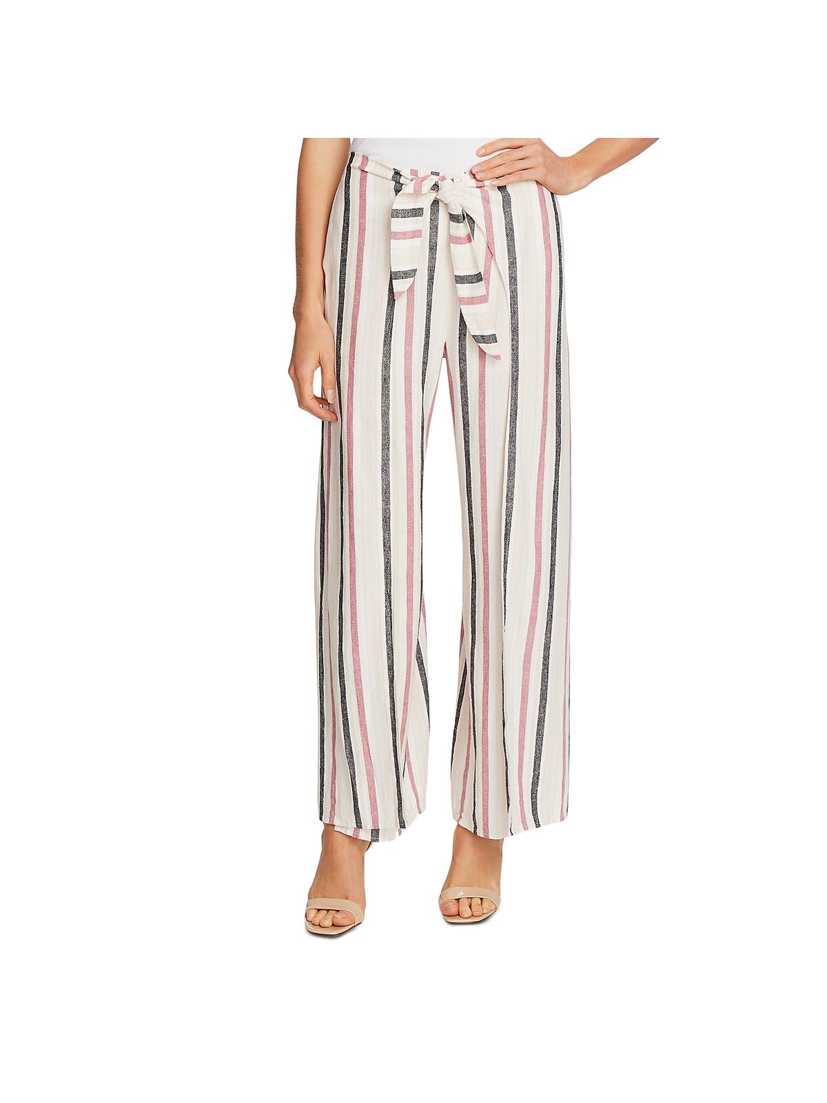 Calça feminina listrada Vince Camuto Canyon Linen Blend, rosa, tamanho médio