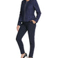 Jaqueta feminina DKNY com zíper, azul, tamanho 10, pequena