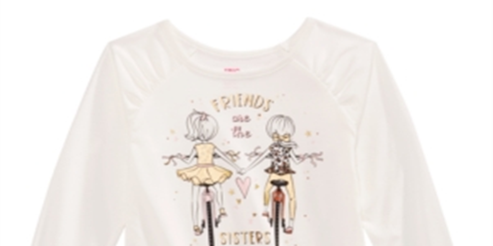 Camiseta infantil Epic Threads Sisters para meninas, branca, tamanho 3T