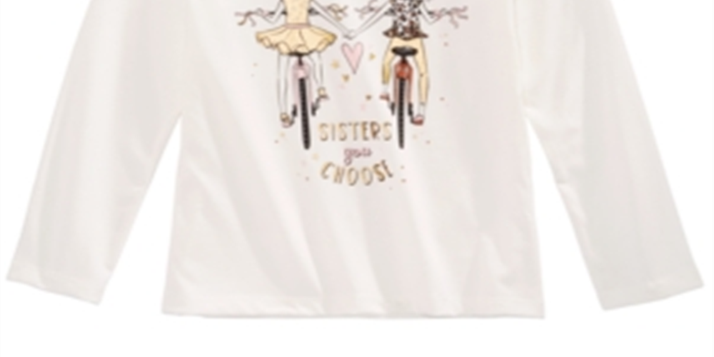 Camiseta infantil Epic Threads Sisters para meninas, branca, tamanho 3T