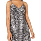Vestido casual estampado feminino Planet Gold com sobrepeliz, preto/branco, tamanho M