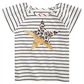Camiseta listrada infantil Epic Threads para meninas, tamanho 3T, branca