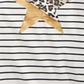 Camiseta listrada infantil Epic Threads para meninas, tamanho 3T, branca