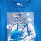 Camiseta infantil Epic Threads Space Dino para meninos, azul, tamanho 2T