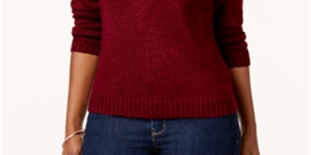 Karen Scott Suéter Feminino com Botões Marmorizados Vermelho Tamanho XX-G