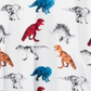 Camiseta infantil Epic Threads Little Threads Dino branca tamanho 5