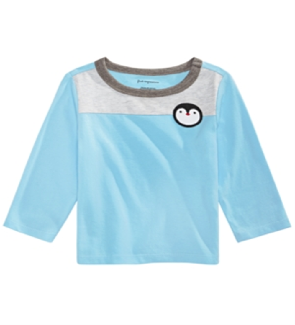 INC International Concepts Suéter túnica feminino com mangas bufantes e decote em V, azul, tamanho 4T