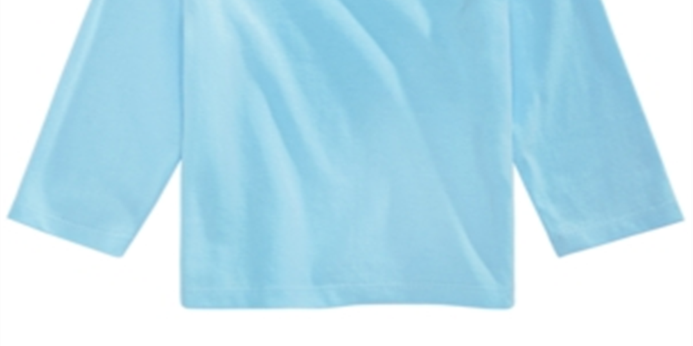 INC International Concepts Suéter túnica feminino com mangas bufantes e decote em V, azul, tamanho 4T