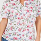 Camisa de algodão texturizada Iris Bliss feminina Karen Scott, branca, tamanho extragrande