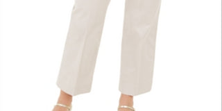 Calça feminina reta e cropped Charter Club, marrom, tamanho 18